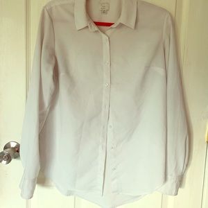 White Long Sleeve Button-Down Blouse
